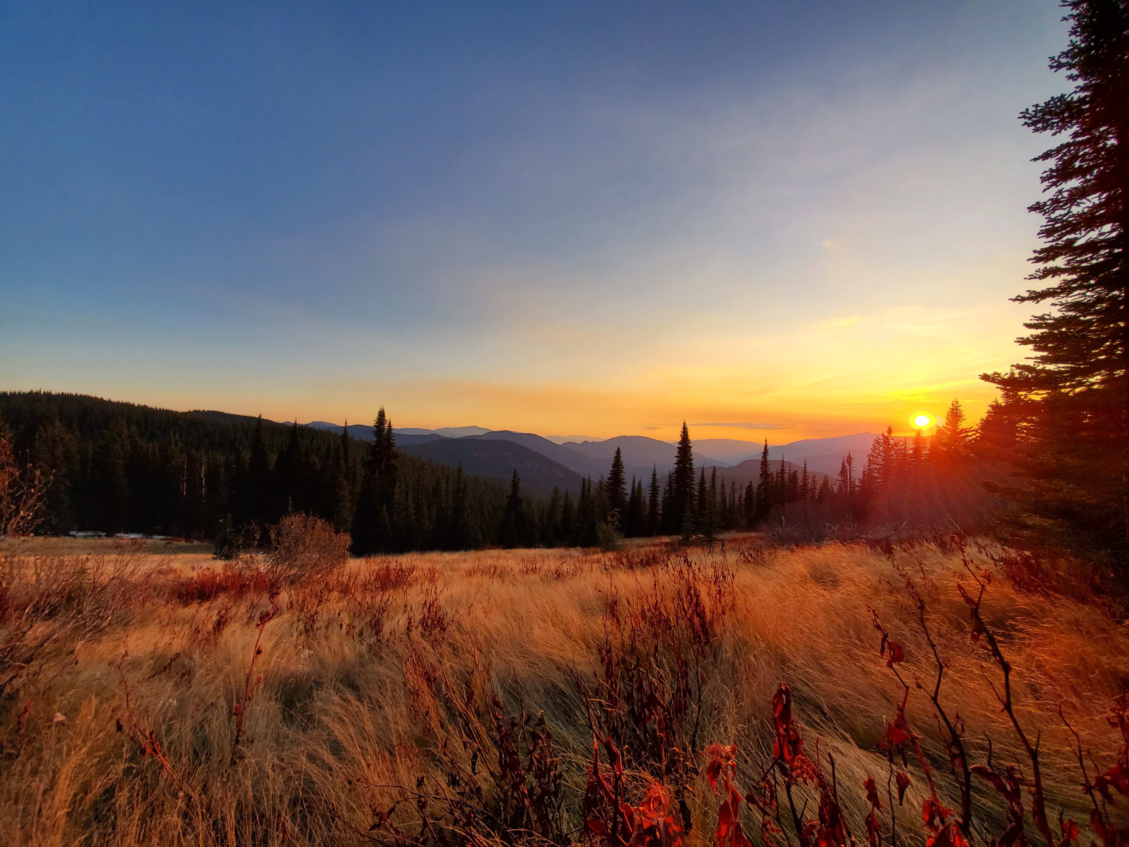 Mountain sunset